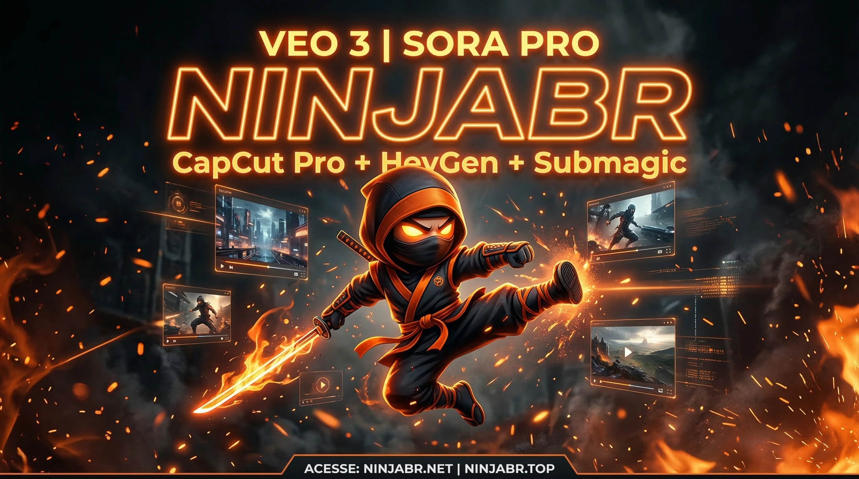NinjaBR best AI video tools VEO 3 SORA Pro CapCut 2026