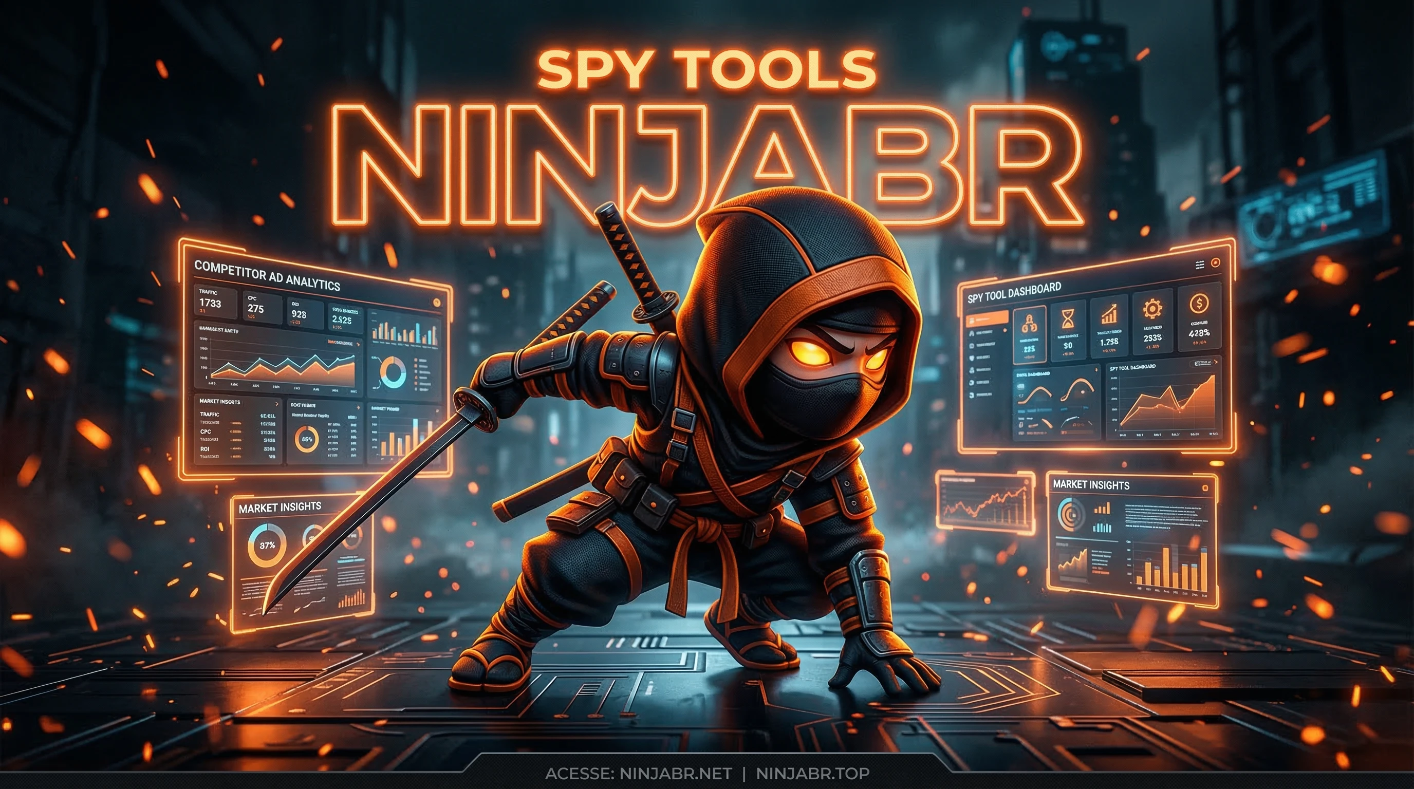 NinjaBR spy tools BigSpy Minea espionagem anúncios 2026